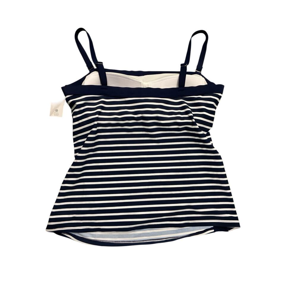 Lands' End Striped Nautical Bathing Suit Top Tankini - Picture 3 of 4